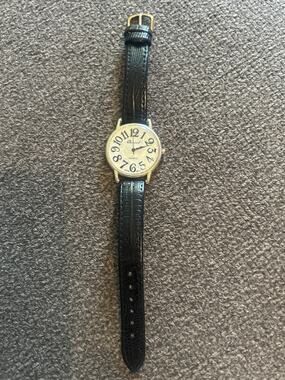Osirock Quartz Stainless Steel Vintage Faux Crocodile Leather Strap Watch